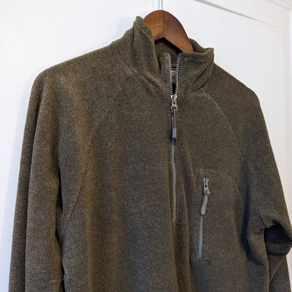 CACHAREL - Half zip waist adjustable green sweater - Sz M - Picture 4 of 8